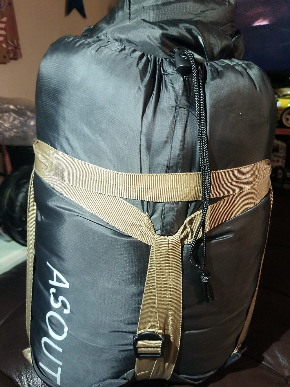 Sleeping Bag Green and Tan